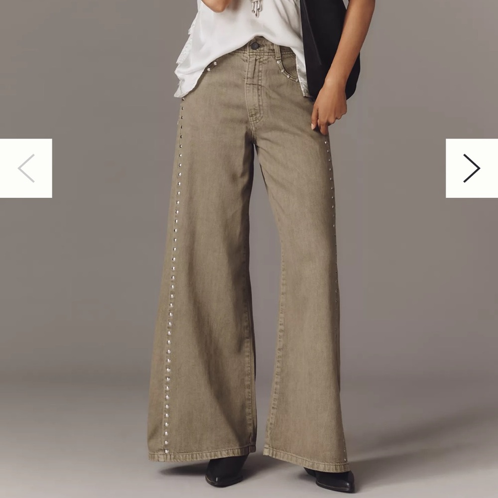 Anthropologie The Adi Mid-Rise Flare Novelty Pants by Pilcro